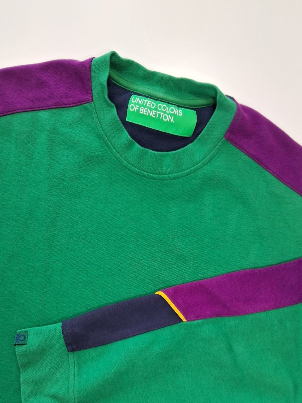 Vintage United Colors of Benetton Sweatshirt Colorblock 90s
